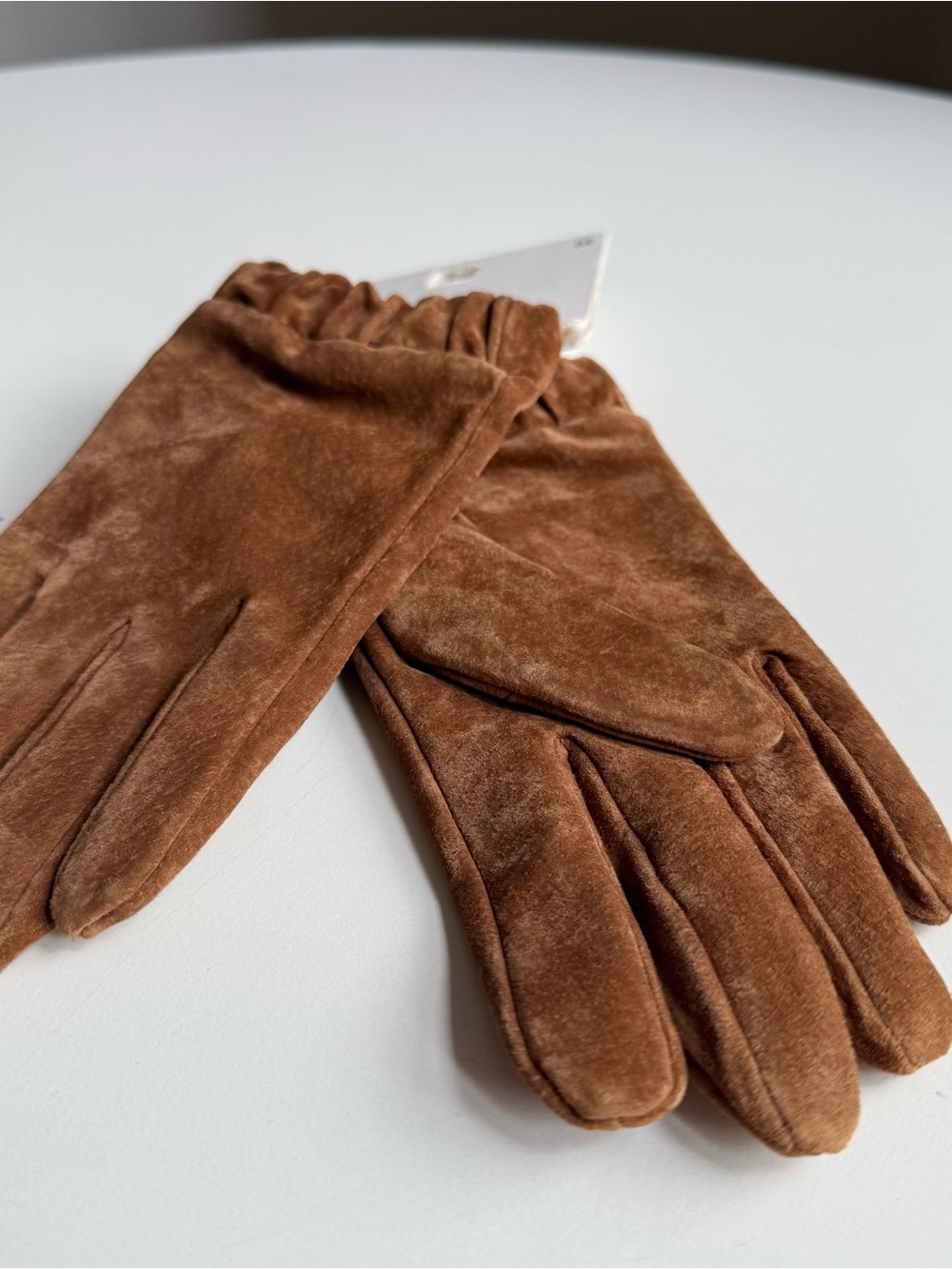 Zara Gloves 100% Leather Women’s Brown Suede Size M
